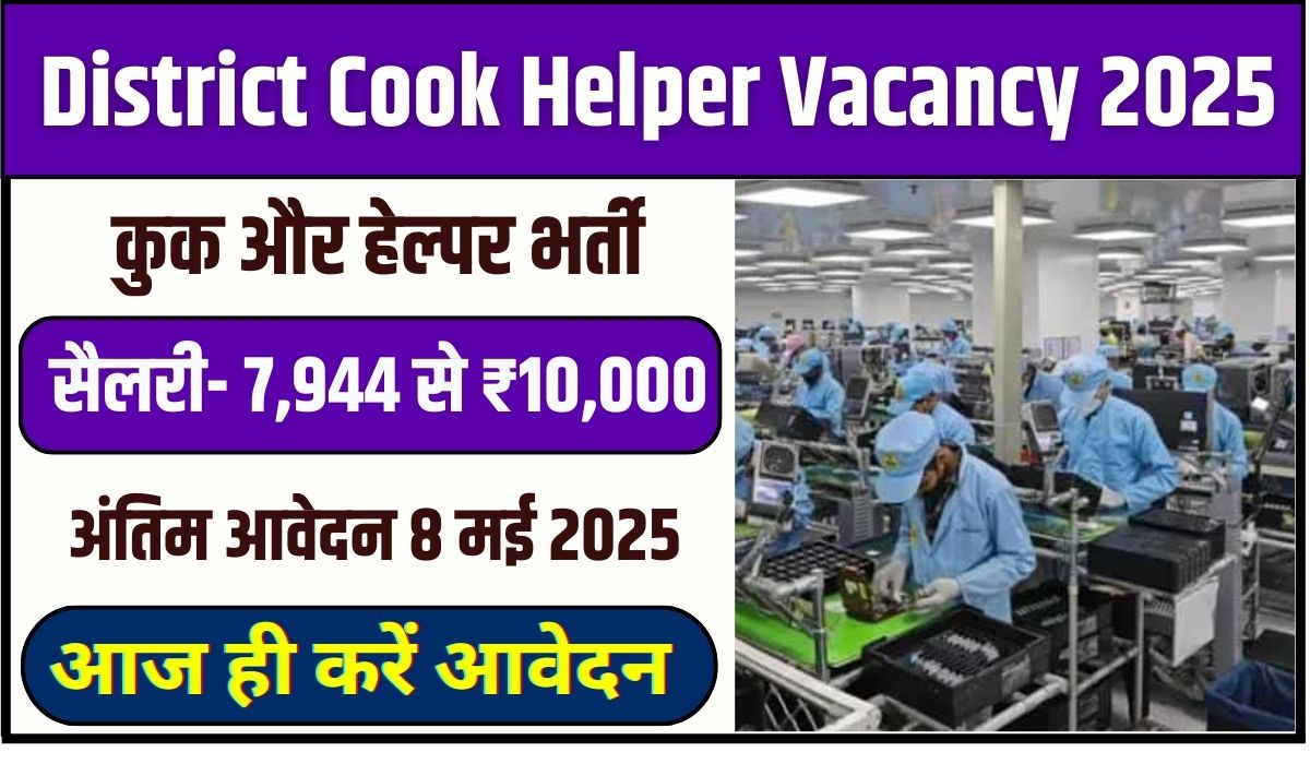 District Cook Helper Vacancy 2025